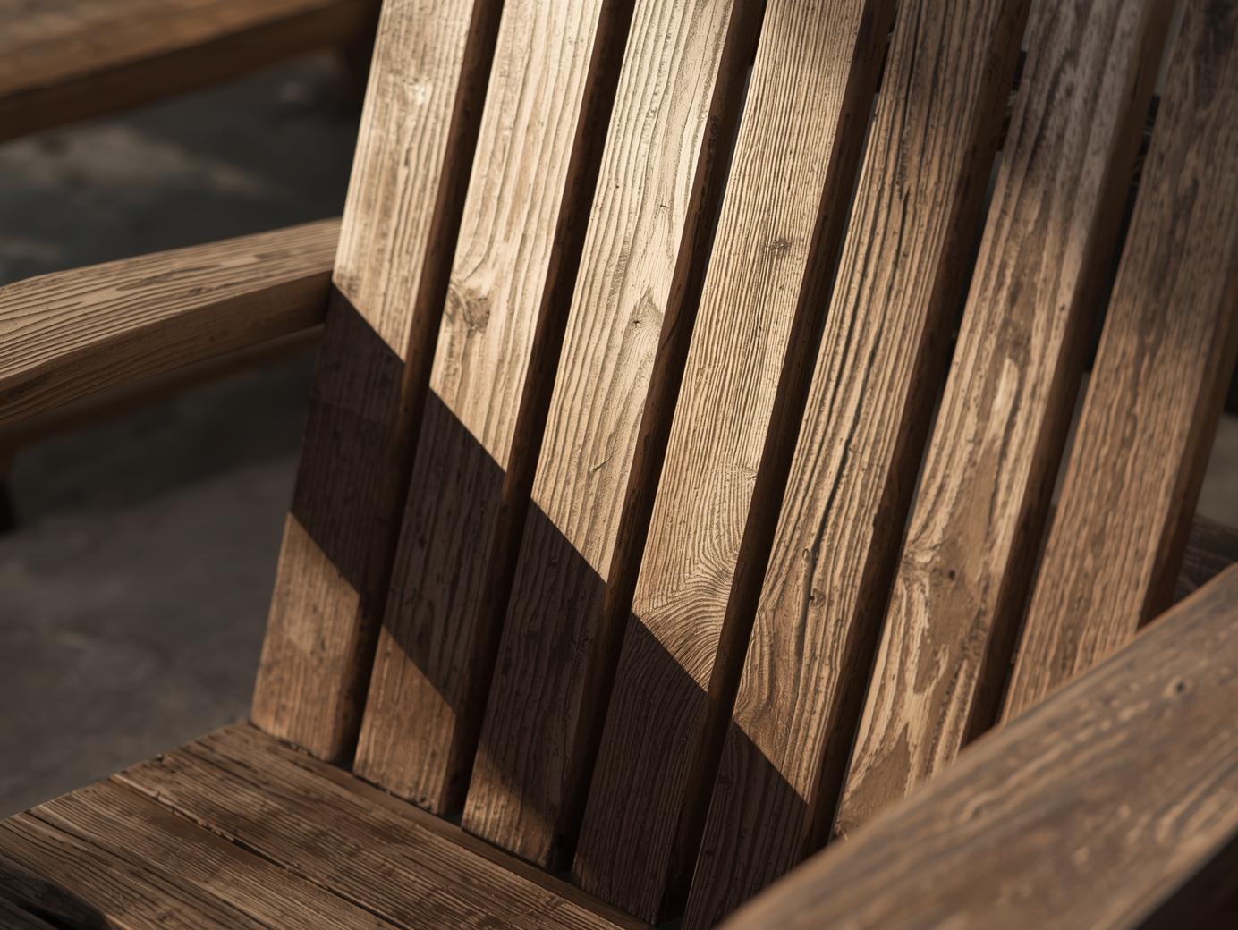 Restored wooden outdoor chair